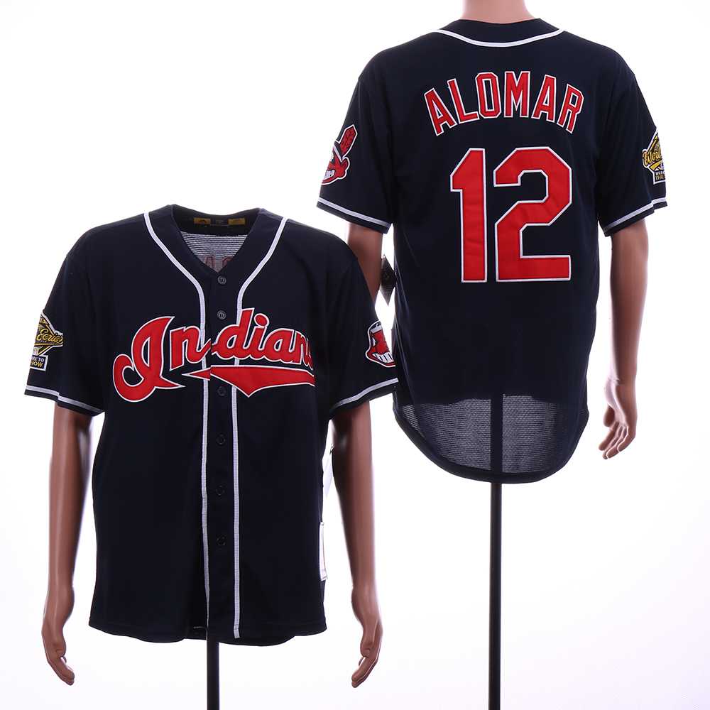 Indians 12 Roberto Alomar Navy Throwback Jersey Dzhi,We sell and wholesale Indians 12 Roberto Alomar Navy Throwback Jersey Dzhi on line form chian!